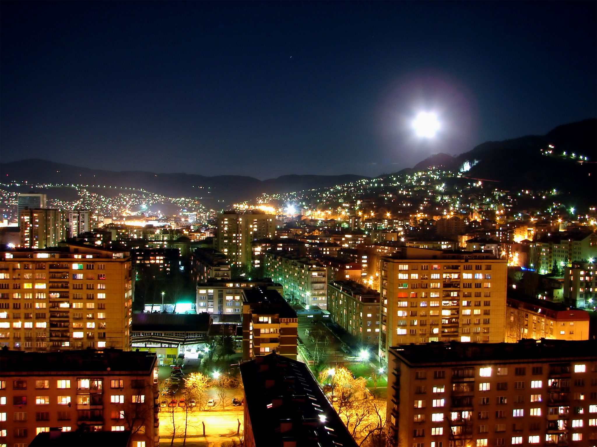 Bosnia at night