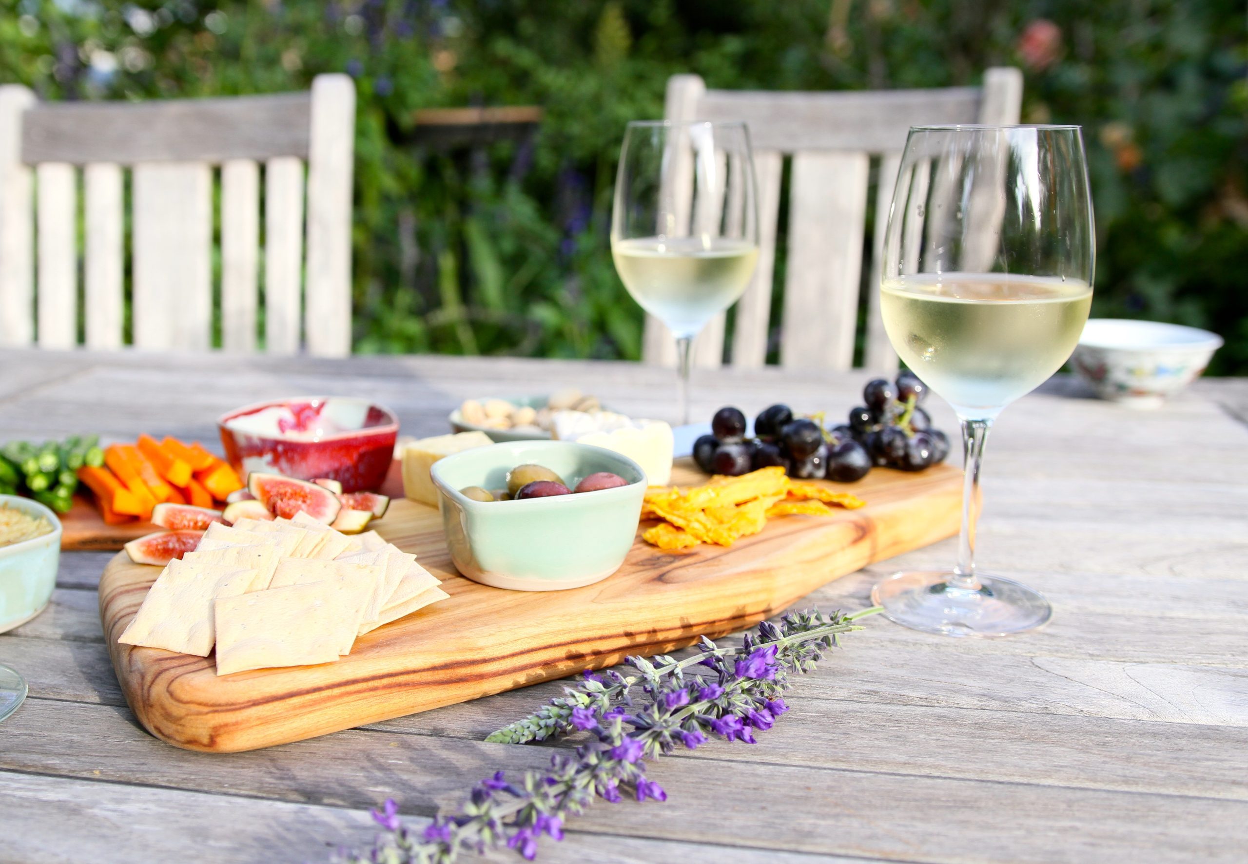 Wine and cheese platter
