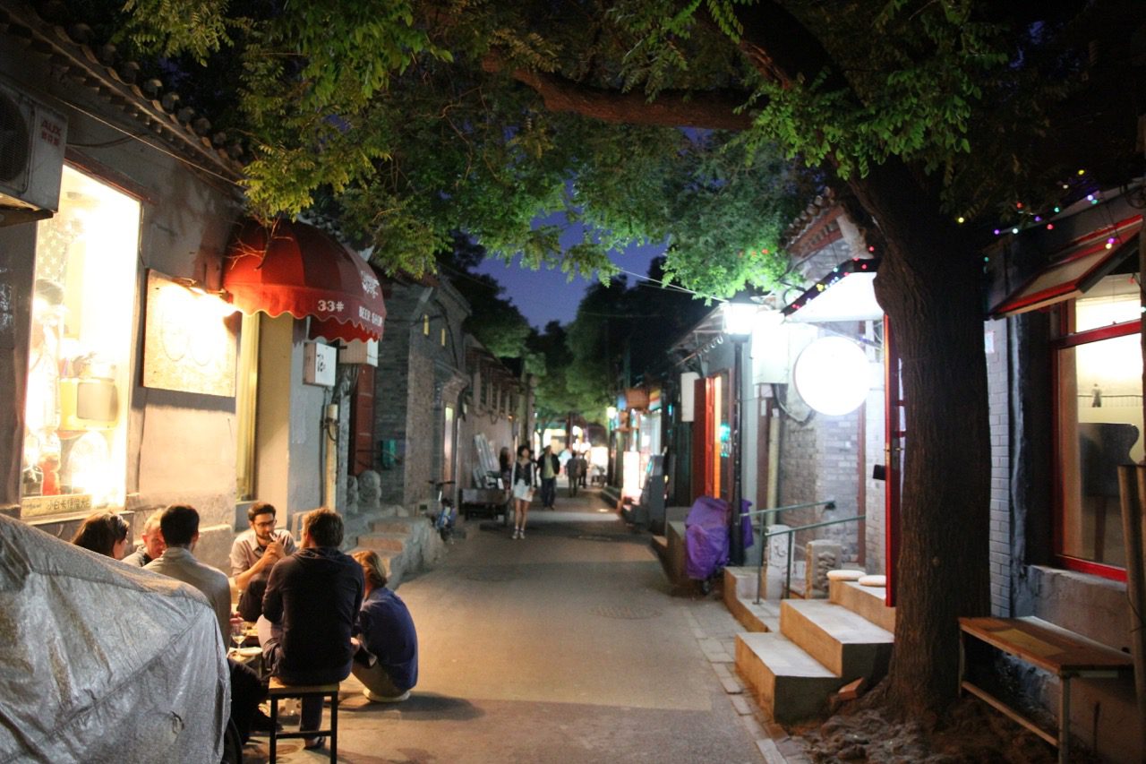 Beijing Hutong at night
