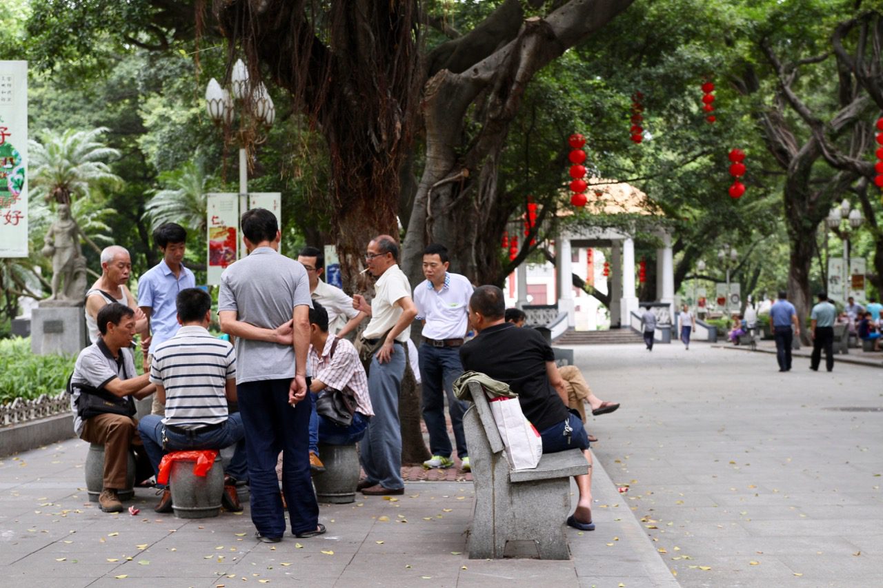 Locals at the park in Guangzhou