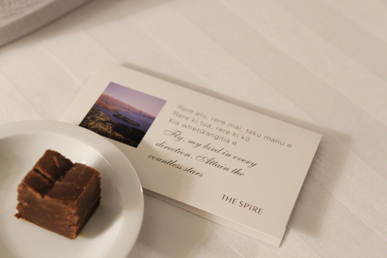 The Spire Hotel Queenstown Bedroom Review Travel Blog Tips Chocolate Fudge on Pillow