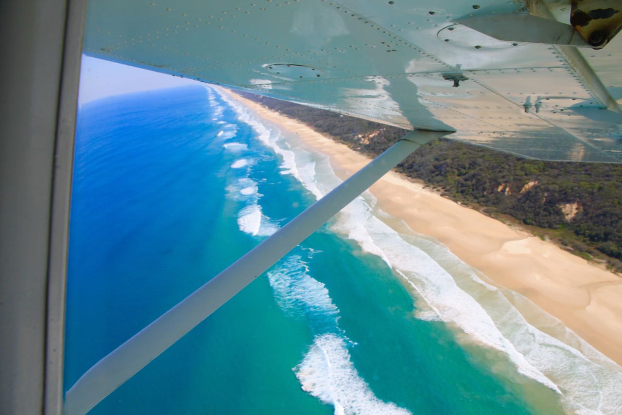 Scenic Flight with Air Fraser Island Things to do on Fraser Island Travel Blog Australia Queensland