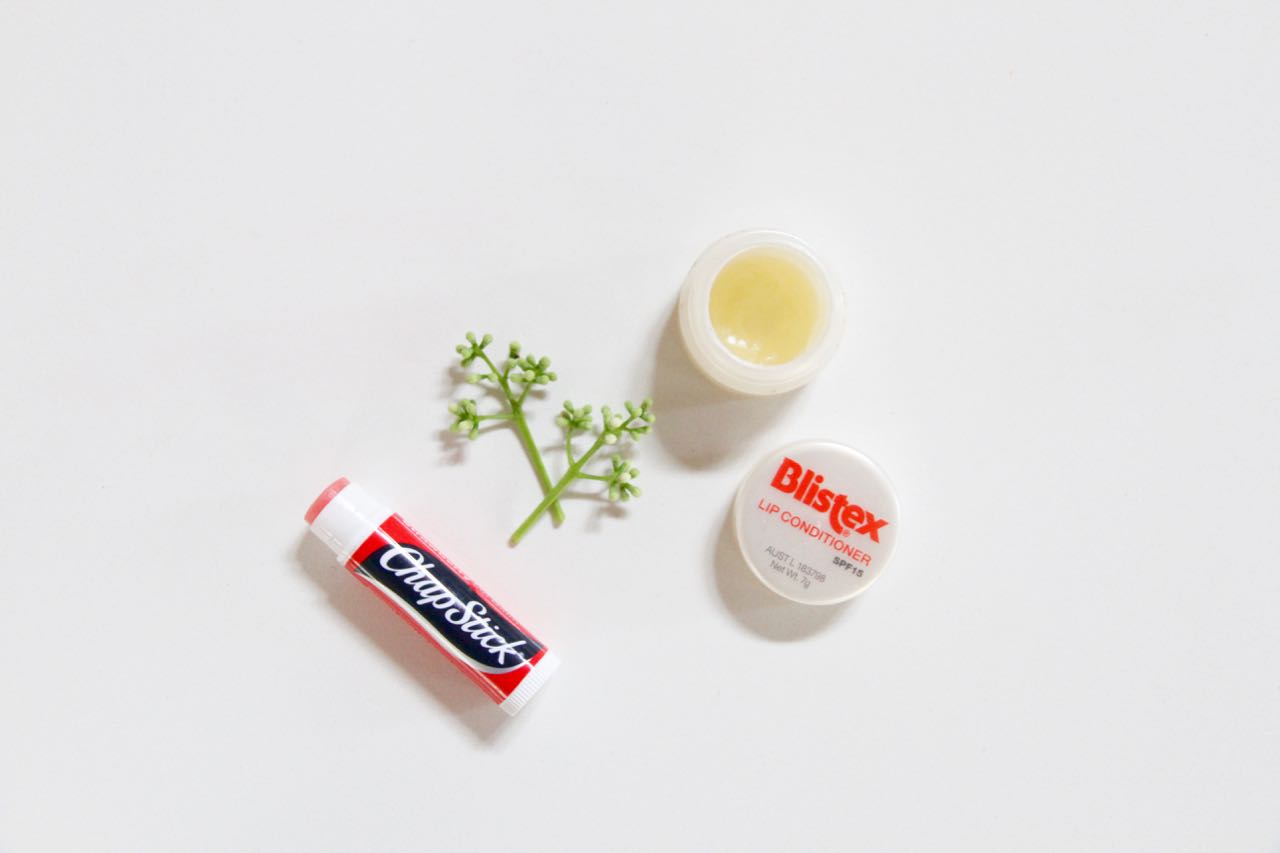 Chapstick and Blistex dry lips travel beauty favourites essentials travel blog