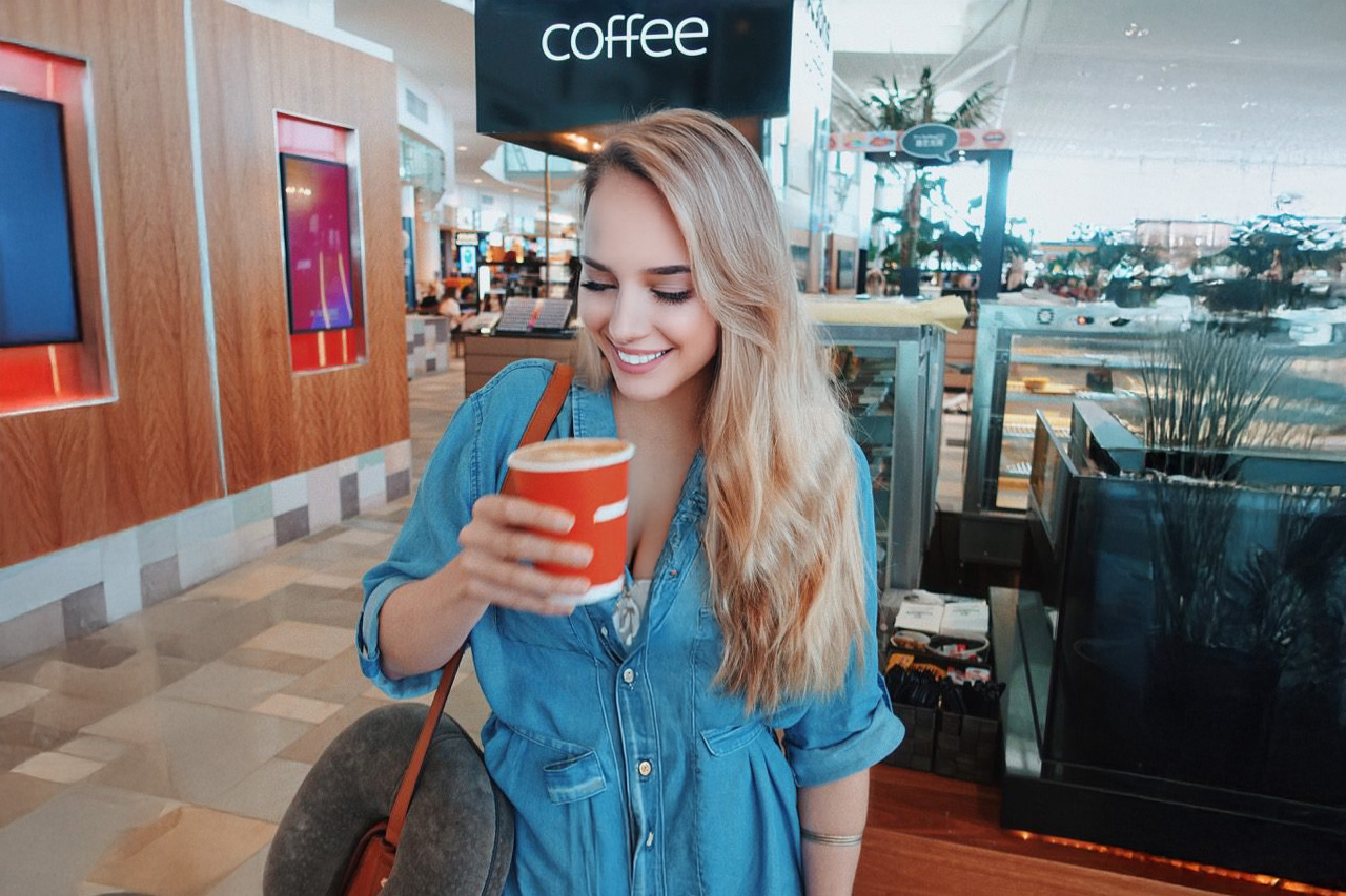 Coffee at Brisbane Airport - Little Grey Box